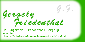 gergely friedenthal business card